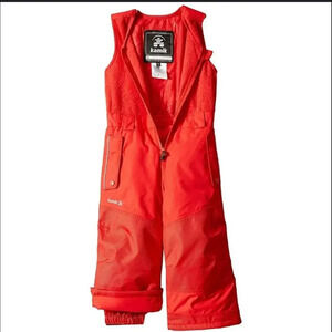 Kamik Kids Storm Snow Bib Pants with Fleece Bib Red Size 2 24m EUC